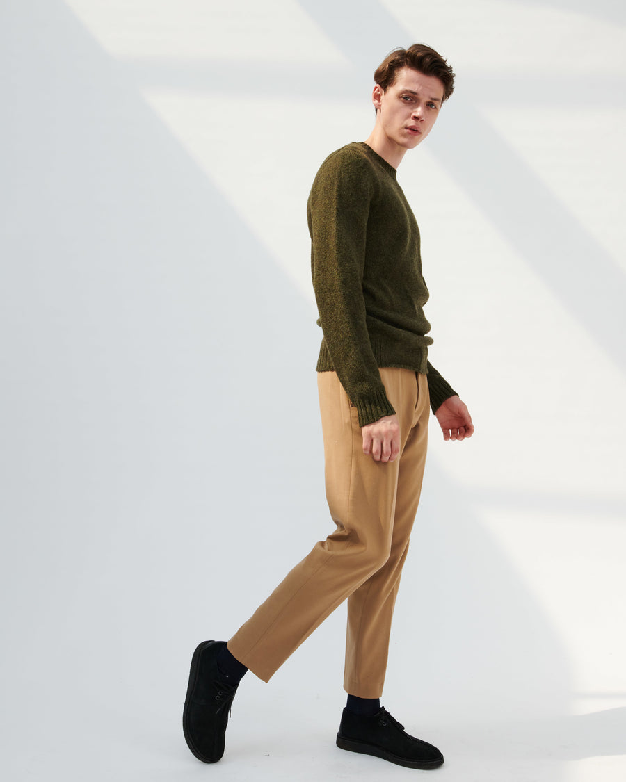 Scaglione ROUND NECK SEAMLESS SOFTWOOL ARMY Online