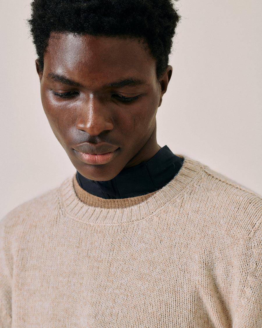 Scaglione ROUND NECK SEAMLESS SOFTWOOL DUNE Outlet