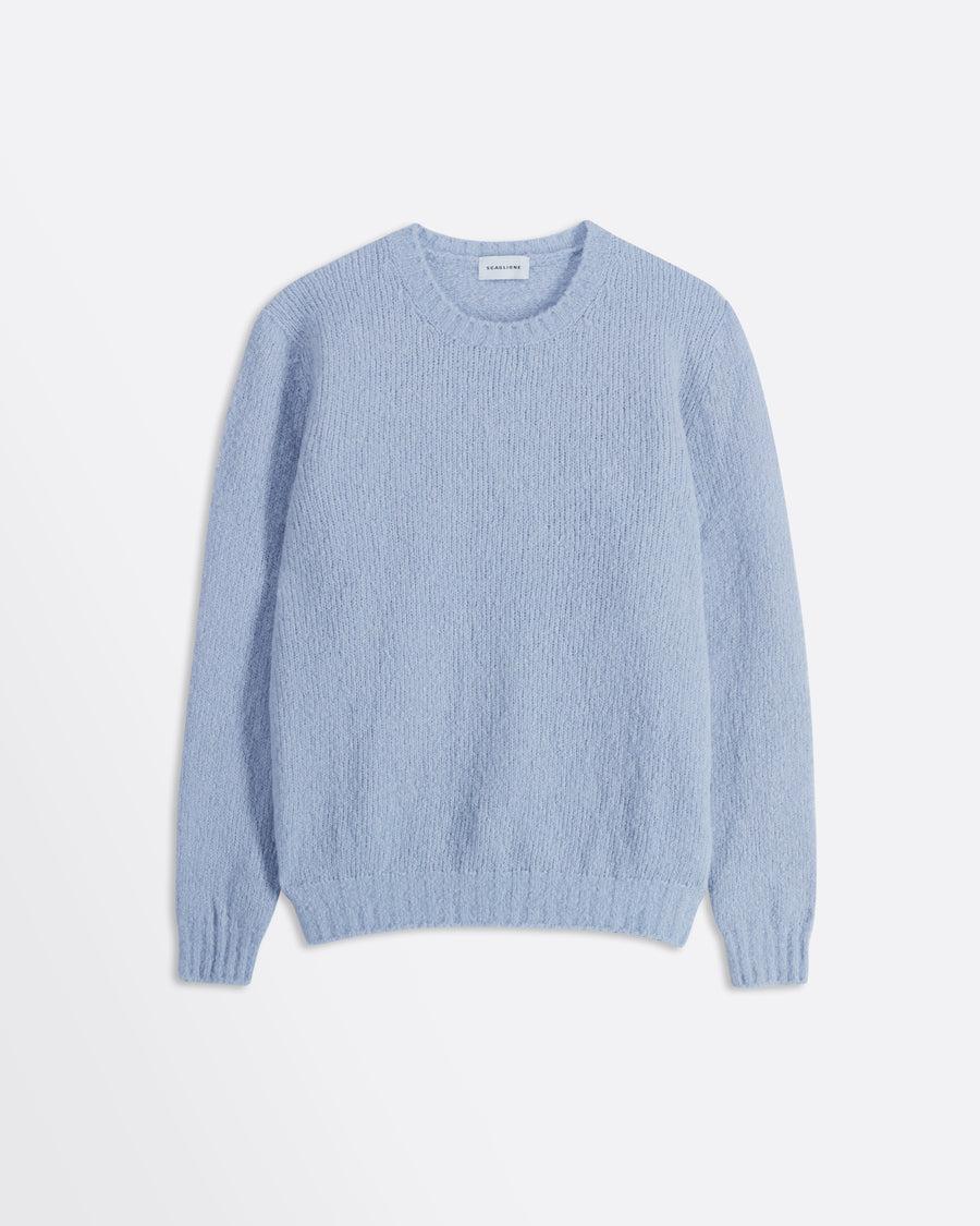 Scaglione ROUND NECK SEAMLESS PUFFED CASHMERE CELESTE Offerte