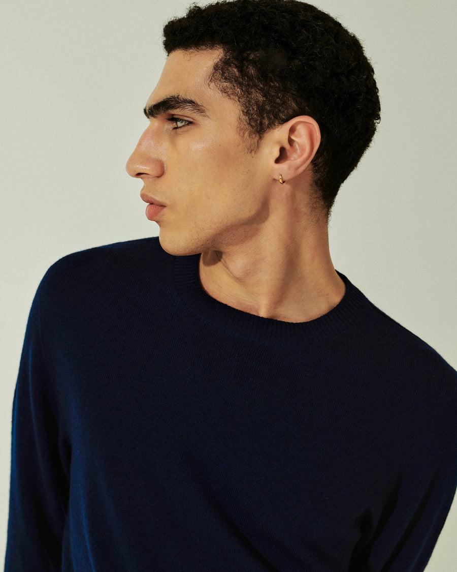 Scaglione GIROCOLLO SENZA CUCITURE MERINO NAVY Vendita Economica