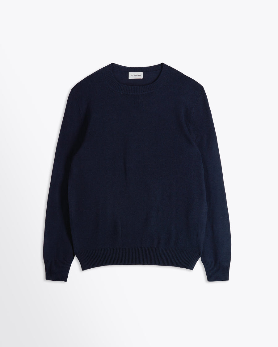 Scaglione GIROCOLLO SENZA CUCITURE MERINO NAVY Vendita Economica
