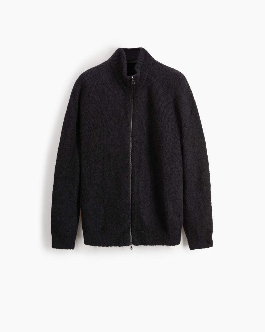 Scaglione ZIPPER PUFFED CASHMERE CASHMERE SEAMLESS BLACK Vendite Flash
