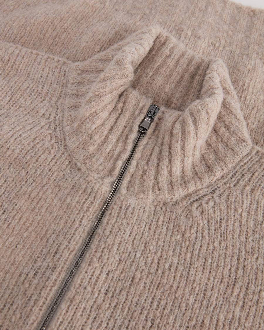 Scaglione ZIPPER PUFFED CASHMERE CASHMERE SEAMLESS BEIGE Saldi Di Fabbrica