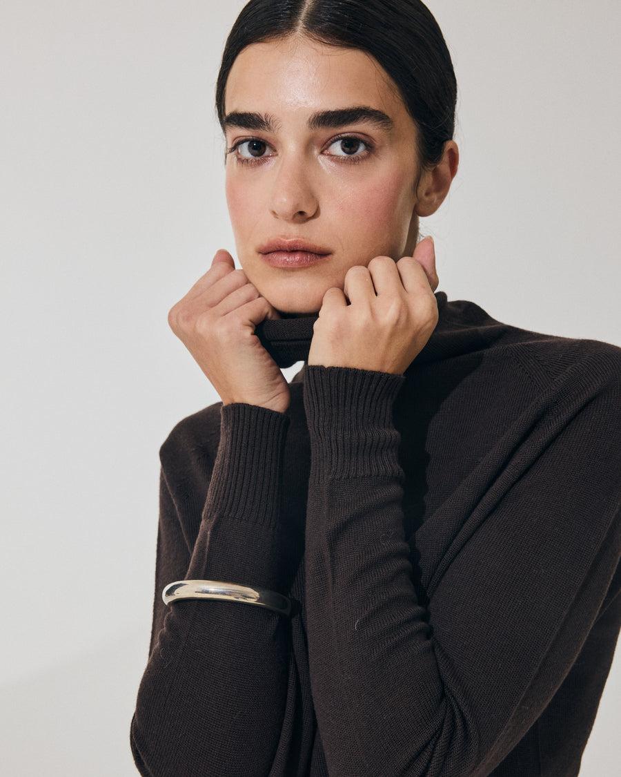 Scaglione MOCK N.RAGLAN SEAMLESS MERINO EBANO Cyber Monday