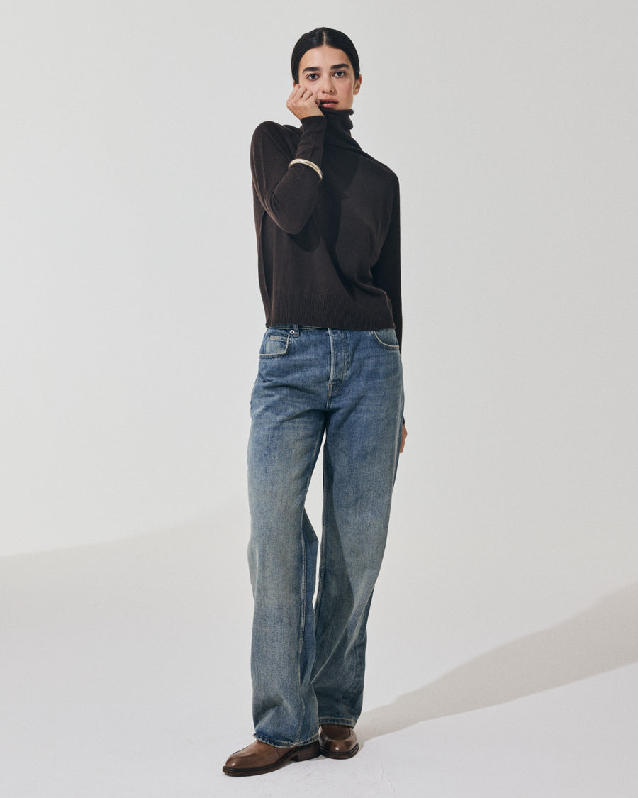 Scaglione MOCK N.RAGLAN SEAMLESS MERINO EBANO Cyber Monday
