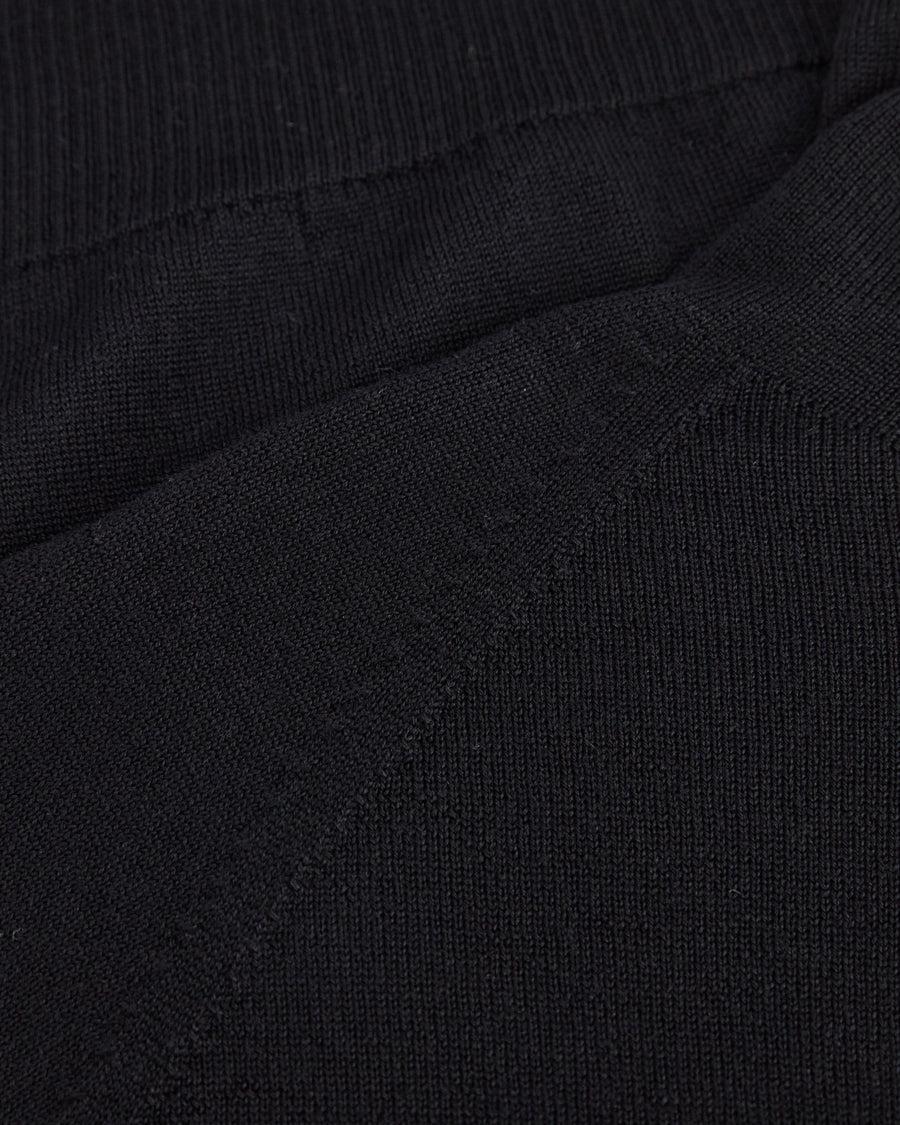 Scaglione MOCK N.RAGLAN SEAMLESS MERINO BLACK Offerta Pasqua