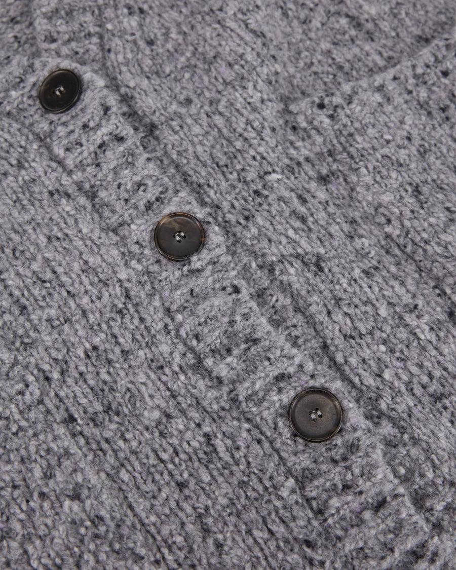 Scaglione MAXI CARDIGAN CASHMERE MULINE' GREY Offerte esclusive