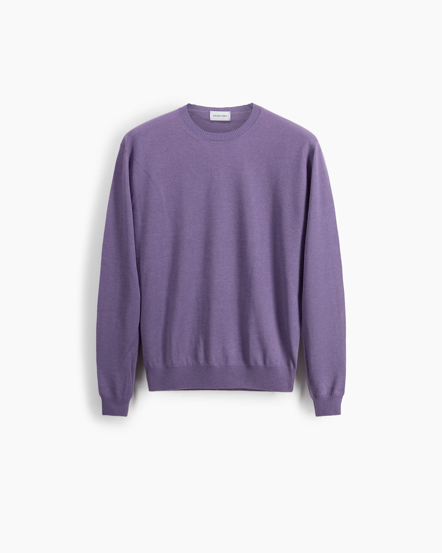 Scaglione ROUND NECK CASH-SILK PURPLE Super Saving Price