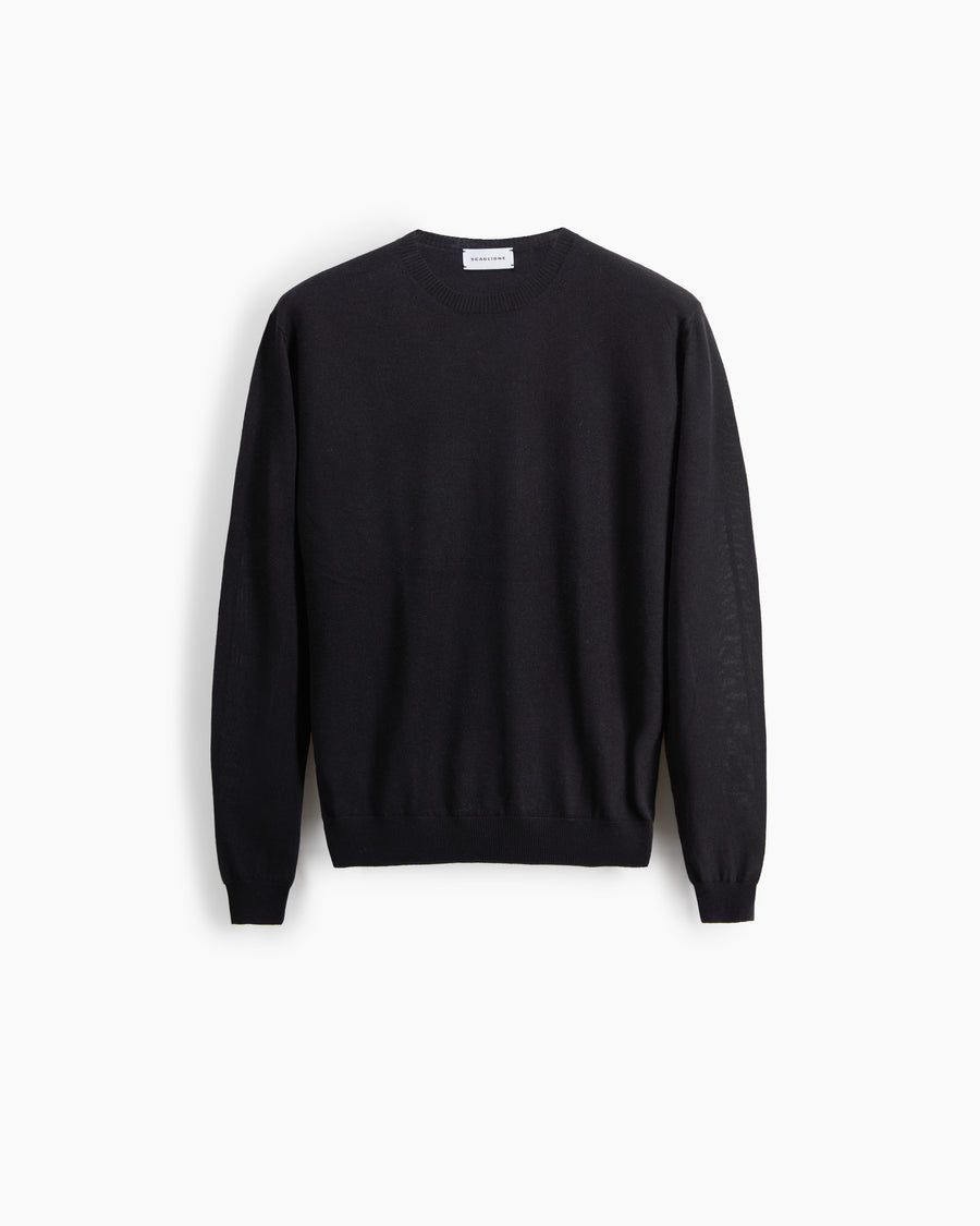 Scaglione ROUND NECK CASH-SILK BLACK Ultimi tre giorni