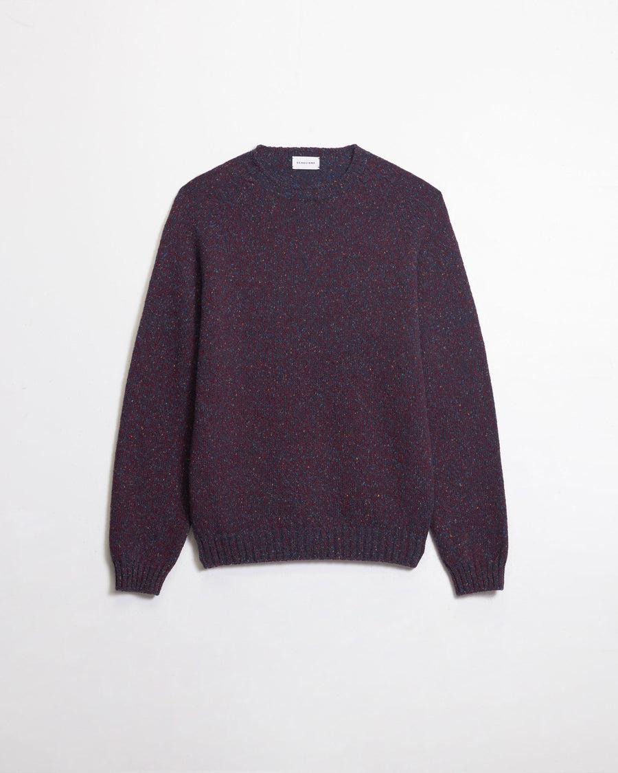 Scaglione ROUND NECK RAGLAN TWEEDMOULINE' NAVY Discount Store per i nuovi prodotti