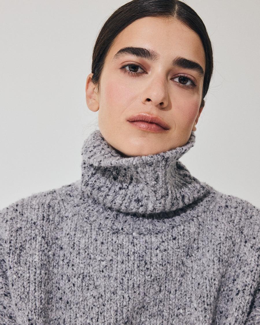 Scaglione MAXI PULL CASHMERE MULINE' GREY Trasporto libero internazionale