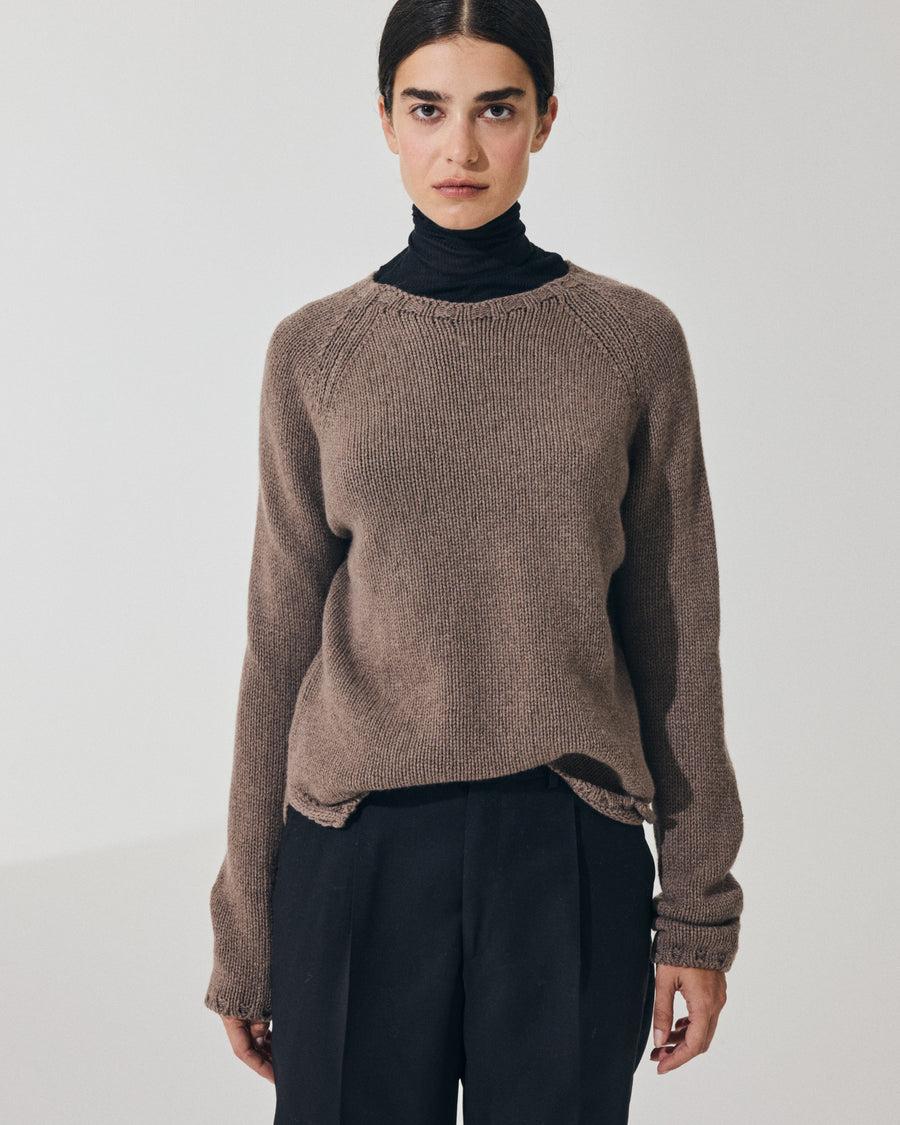 Scaglione BOAT NECK SUPER SOFT TAUPE Vendita