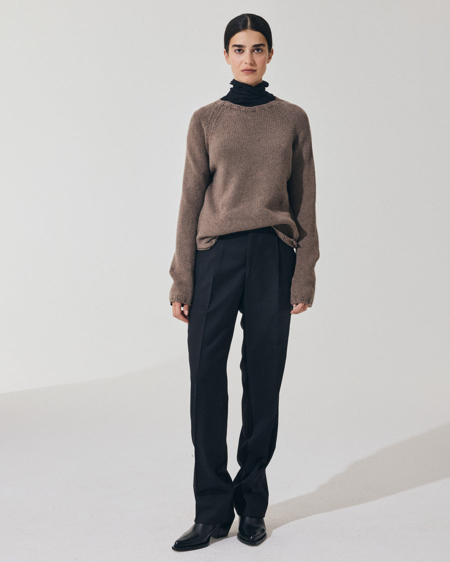 Scaglione BOAT NECK SUPER SOFT TAUPE Vendita