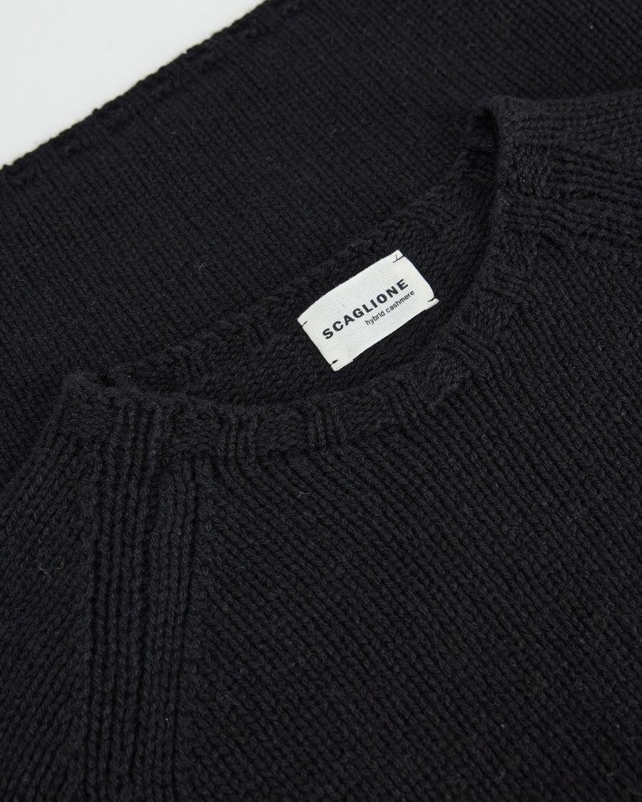 Scaglione BOAT NECK SUPER SOFT BLACK Pezzi Unici