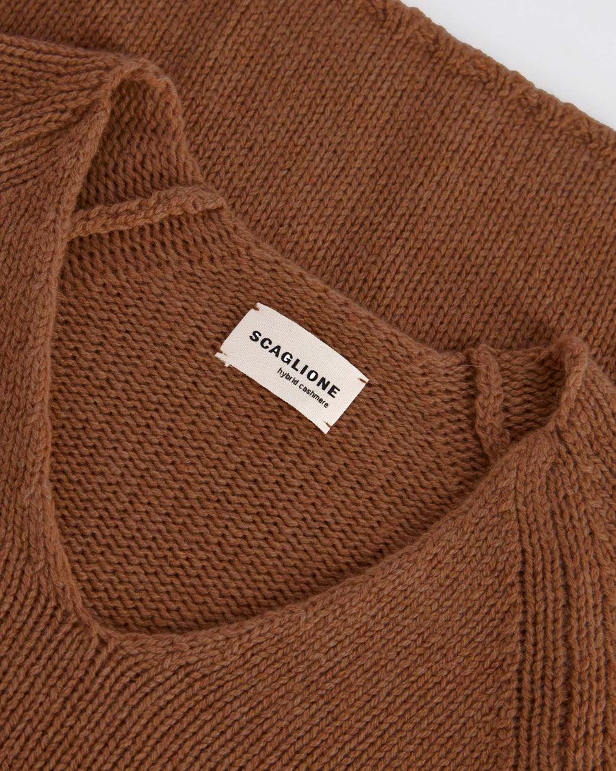 Scaglione V NECK SUPER SOFT RHUM Negozi Online