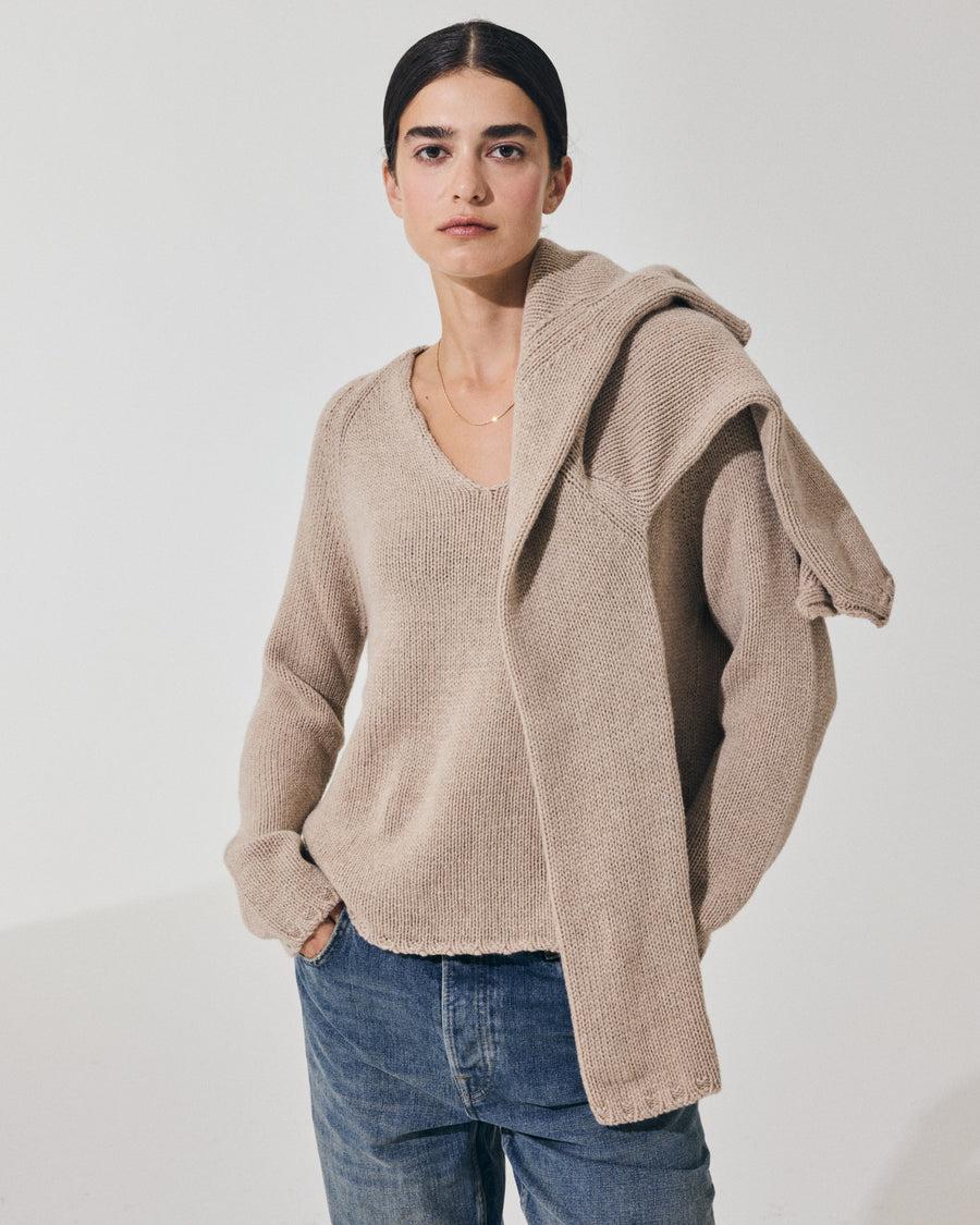 Scaglione V NECK SUPER SOFT SAND Acquista Ora