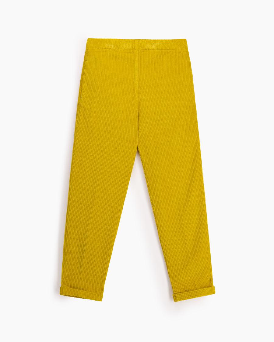 Scaglione PANT SLIM RISV EL VITA VELVET ROCCIA GIALLO Presa