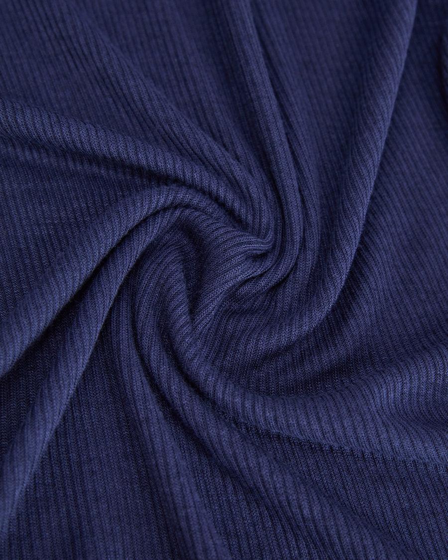 Scaglione TURTLENECK RIBBED MICROMODAL BLUE Negozio
