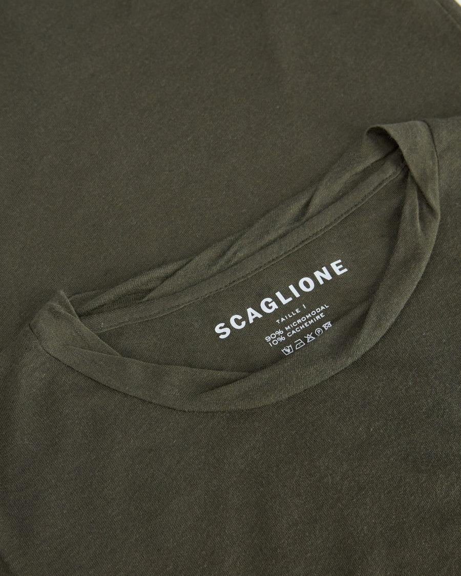 Scaglione ROUNDNECK ULTRALIGHT MICROMODAL KAKI Spedizione gratuita