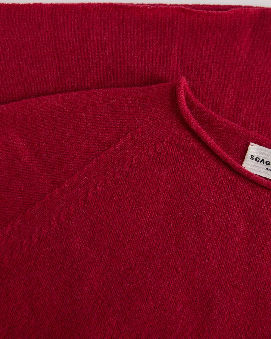 Scaglione ROUND NECK RAGLAN SEAMLESS HYBRID CASHMERE MAGENTA Flash Sale