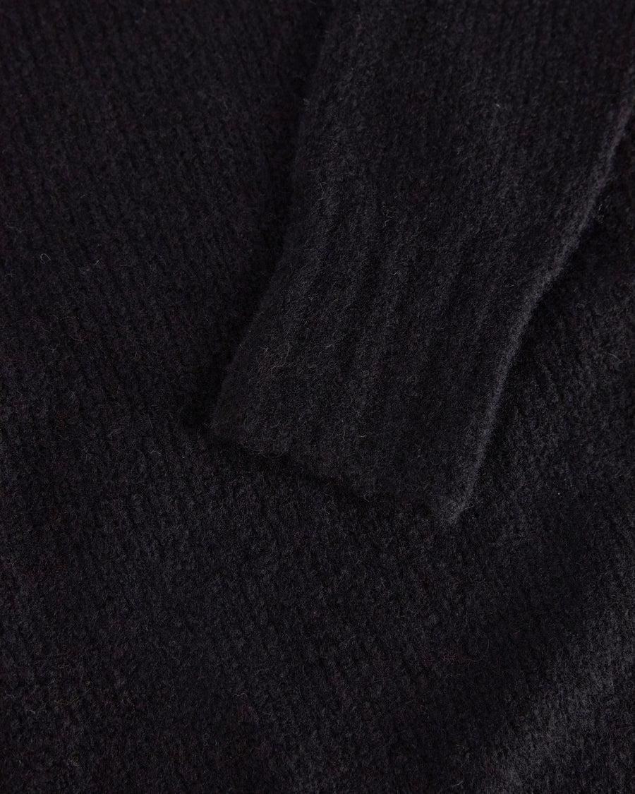 Scaglione ROUND NECK SLIM PUFFED CASHMERE SEAMLESS BLACK Fornitura limitata