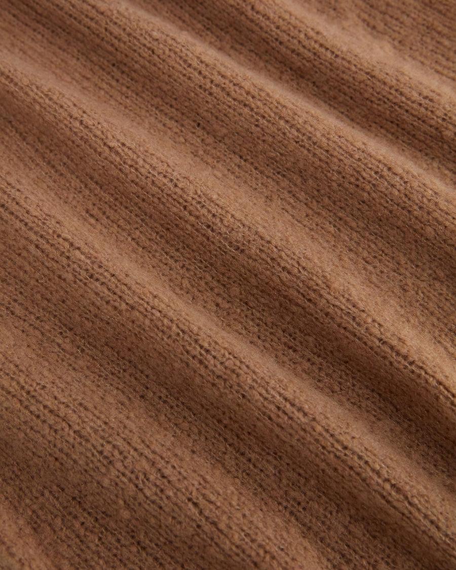Scaglione ROUND NECK SLIM PUFFED CASHMERE SEAMLESS CAMEL Offerta esclusiva