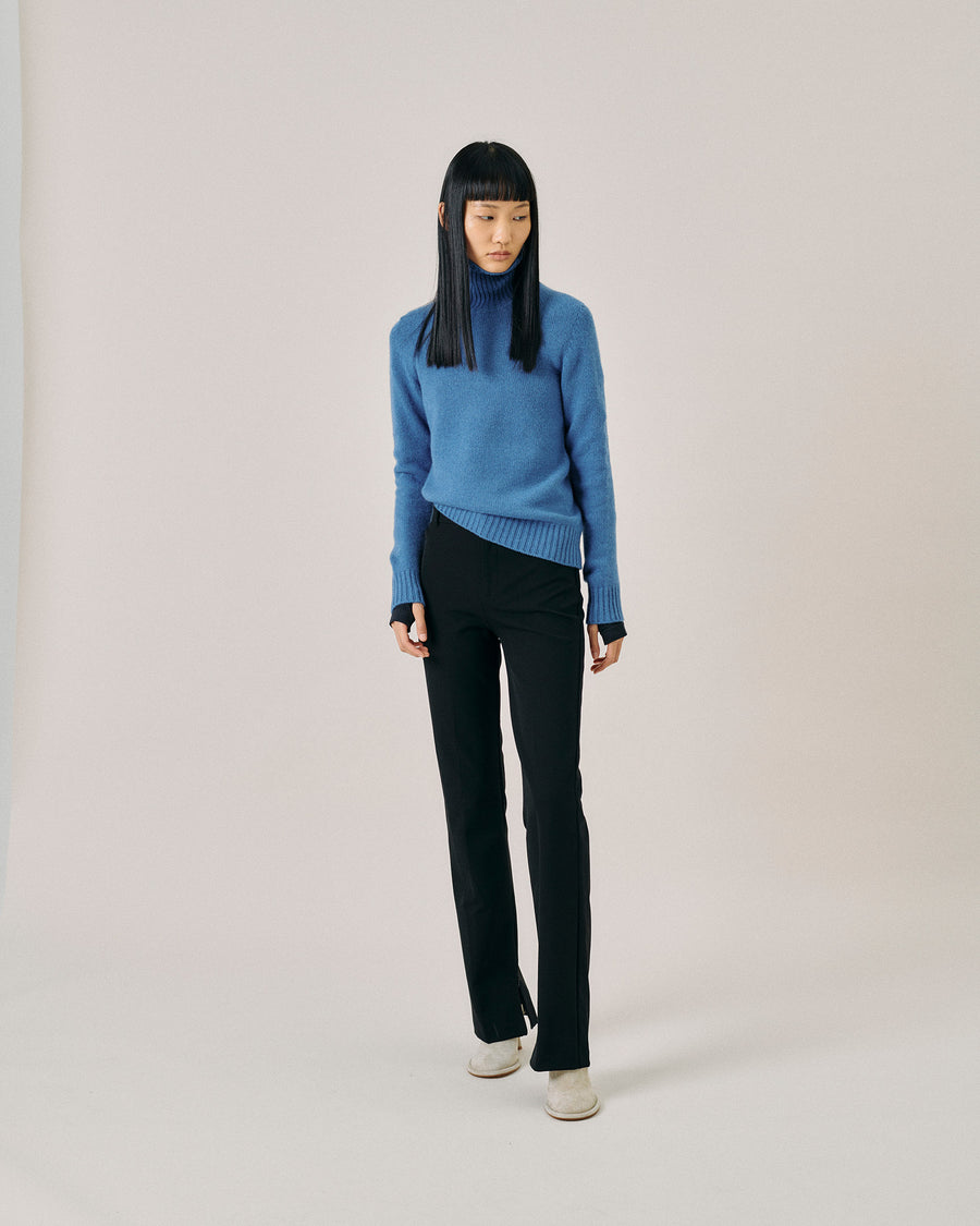 Scaglione TURTLE NECK SOFT HYBRID CASHMERE CORNFLOWER Cyber Monday