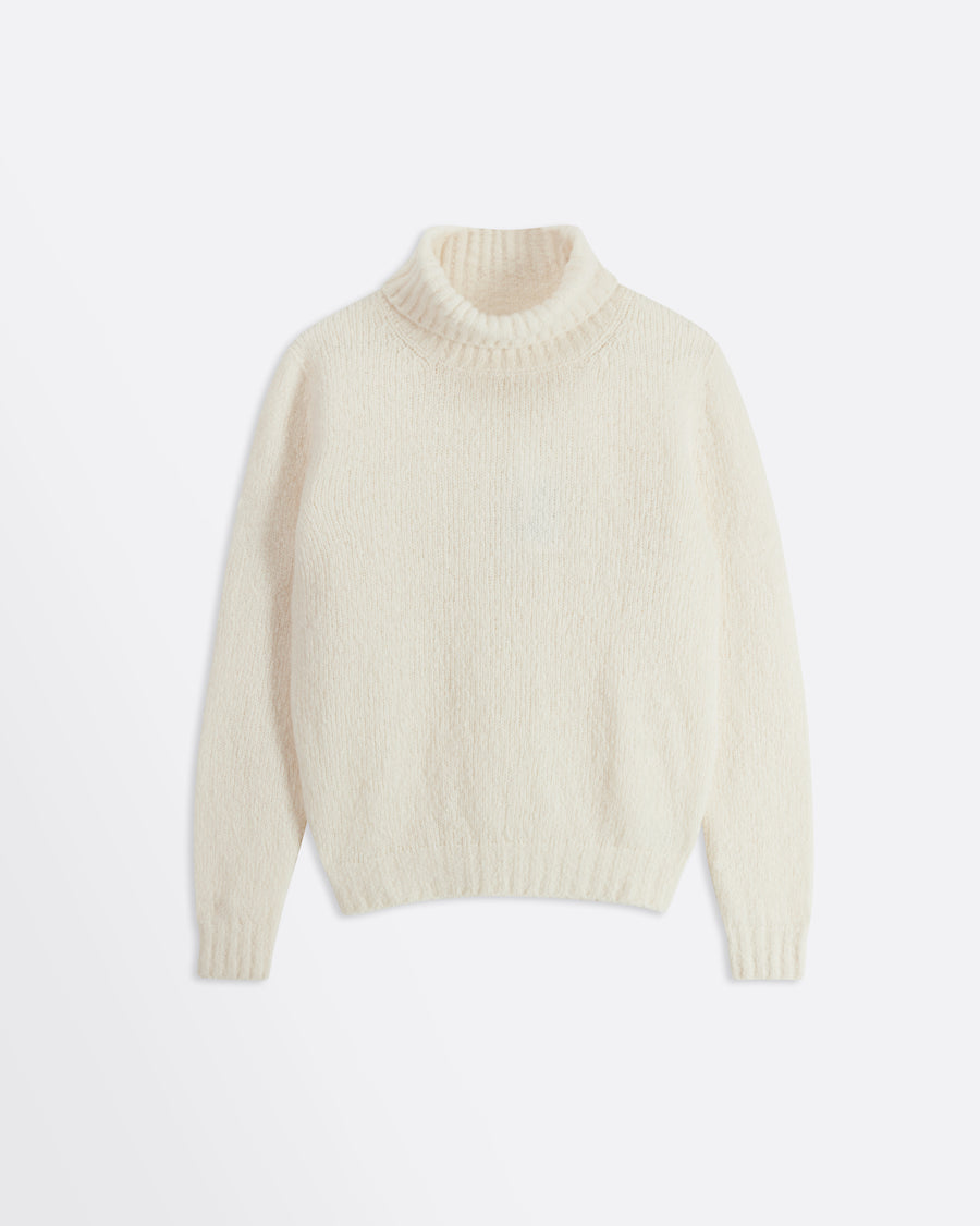 Scaglione TURTLE NECK SEAMLESS PUFFED MILK Offerta per la Festa della Mamma