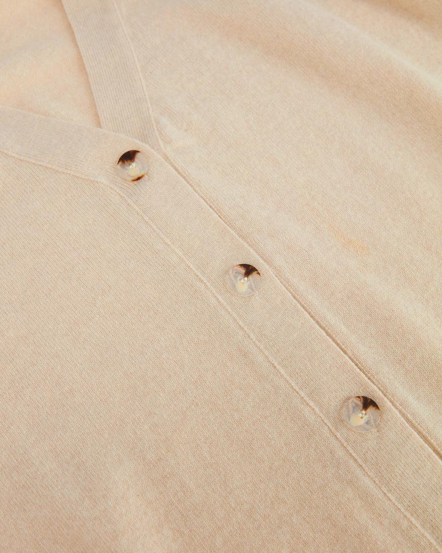 Scaglione CARDIGAN RAGLAN RIBBED SIDES BEIGE Lightning offer