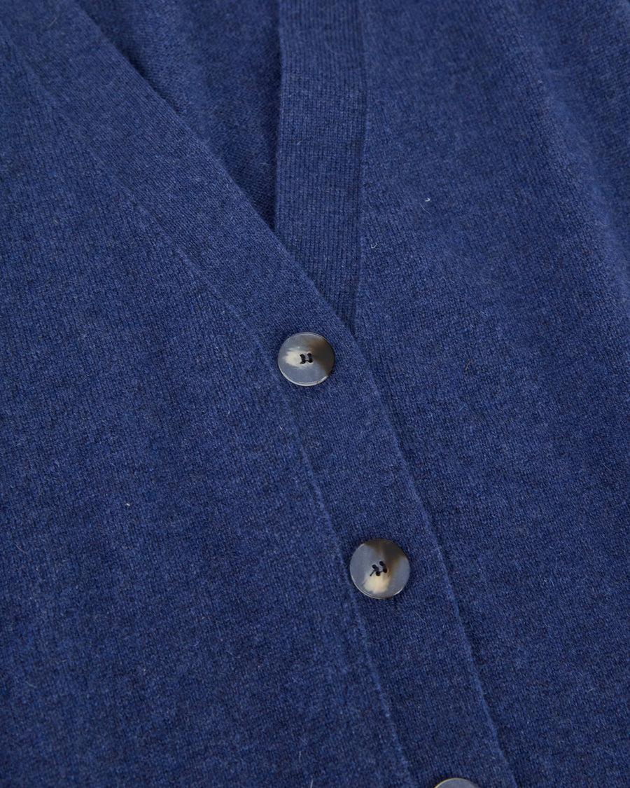 Scaglione CARDIGAN RAGLAN RIBBED SIDES DENIM Offerte stagionali