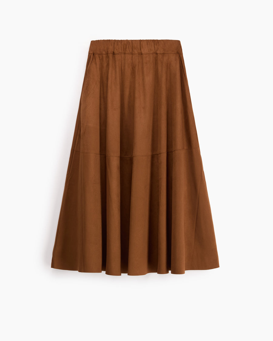 Scaglione SKIRT RUOTA ECOSUEDE CHOCO Liquidazione