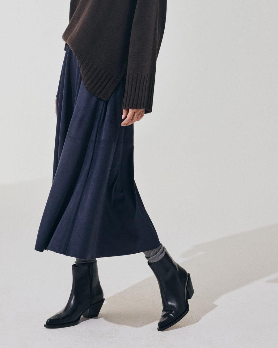 Scaglione SKIRT RUOTA ECOSUEDE NAVY Comprane uno, ottenene uno gratis
