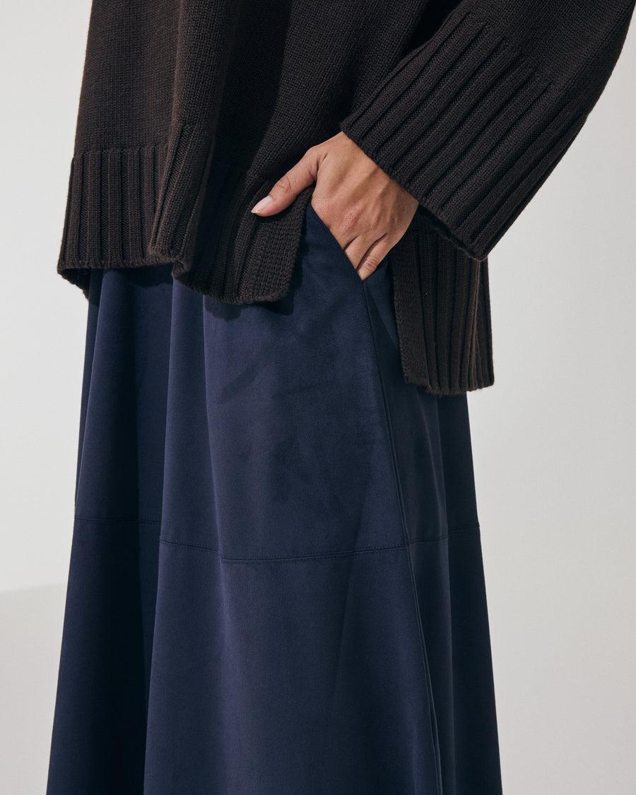 Scaglione SKIRT RUOTA ECOSUEDE NAVY Comprane uno, ottenene uno gratis