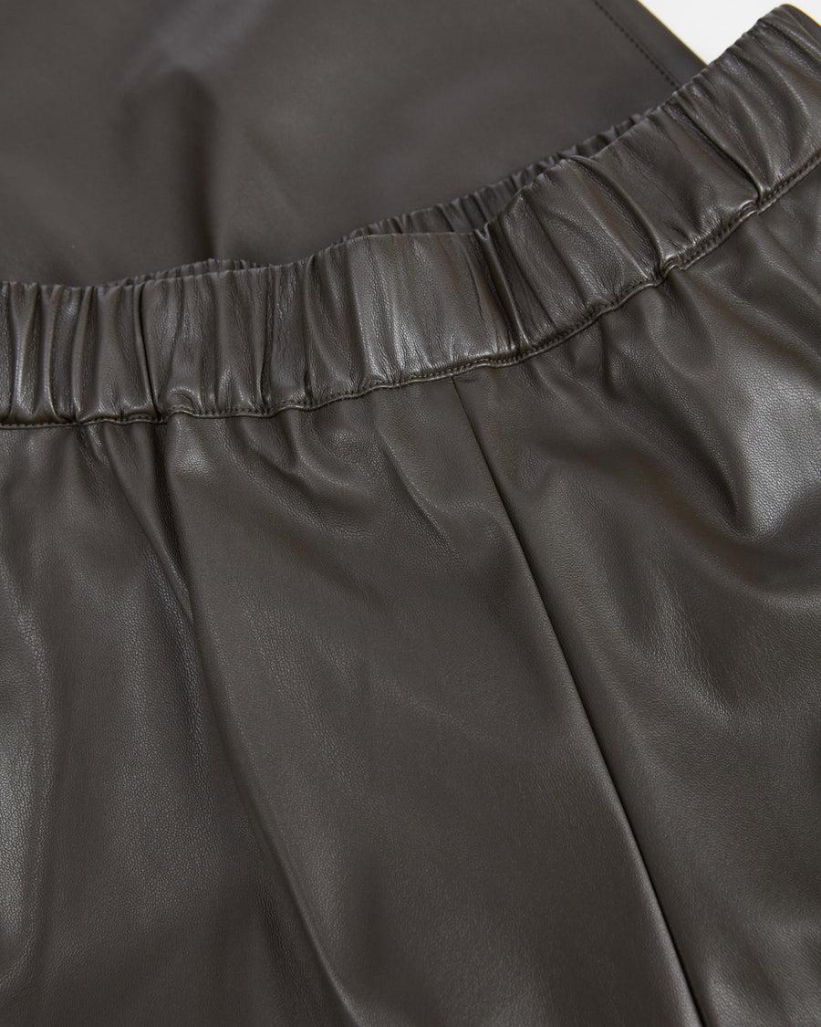 Scaglione PANT DRITTO ECOPELLE KAKI Prezzo basso