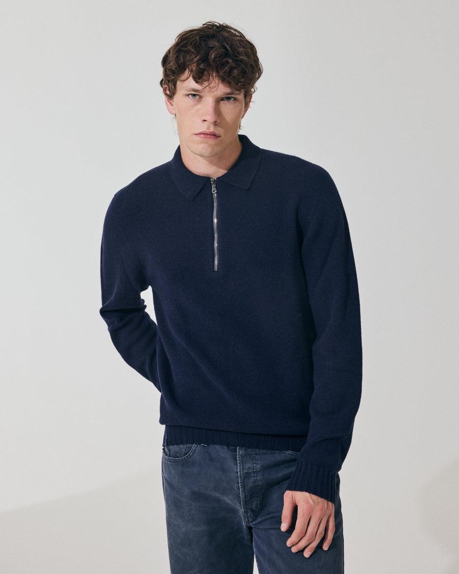 Scaglione POLO ZIP SEAMLESS MIXCASH NAVY ACQUISTA ORA
