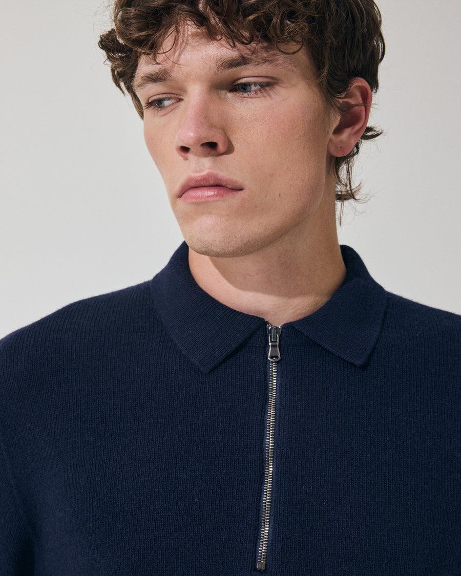 Scaglione POLO ZIP SEAMLESS MIXCASH NAVY ACQUISTA ORA