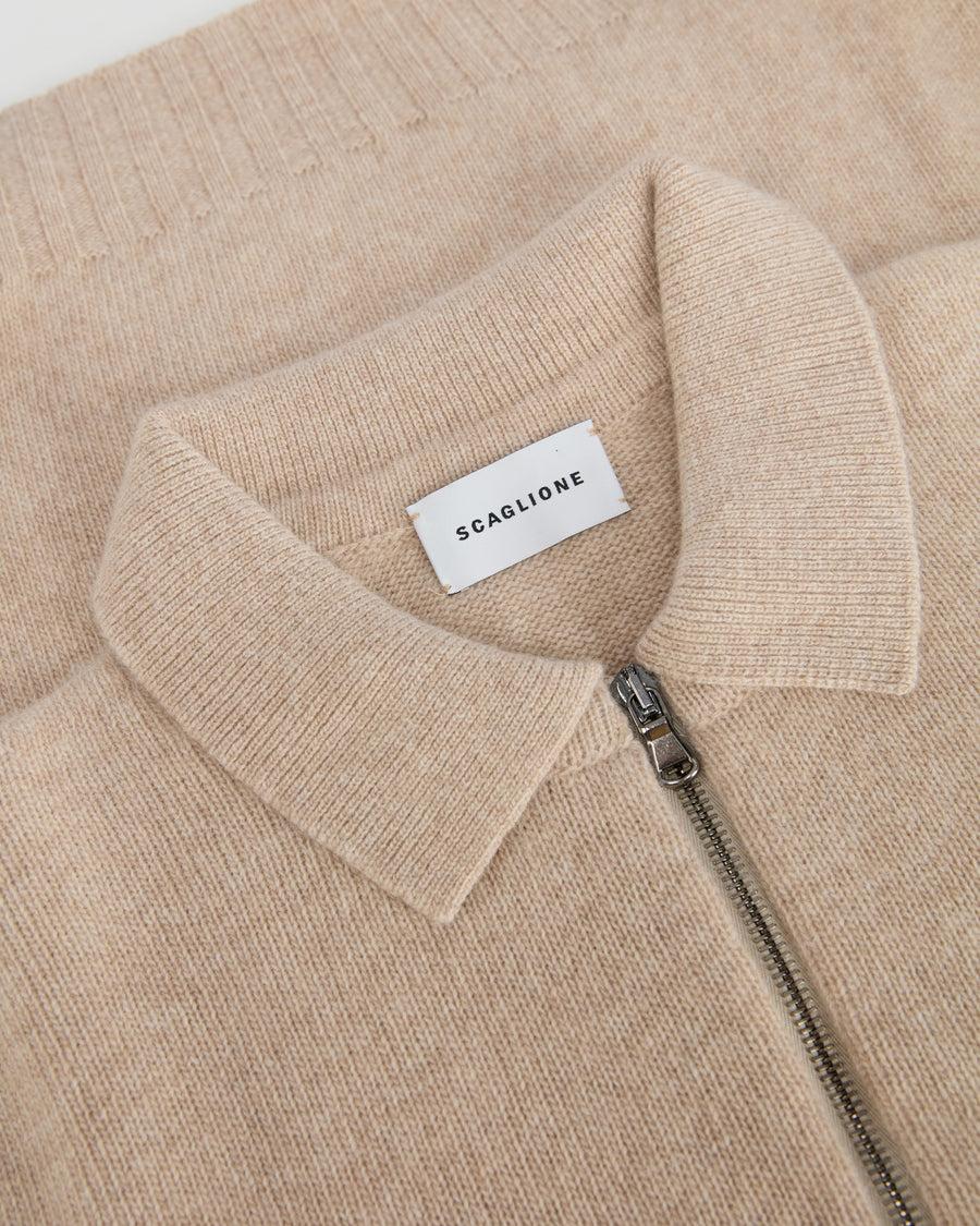 Scaglione POLO ZIP SEAMLESS MIXCASH SAND Latest stili