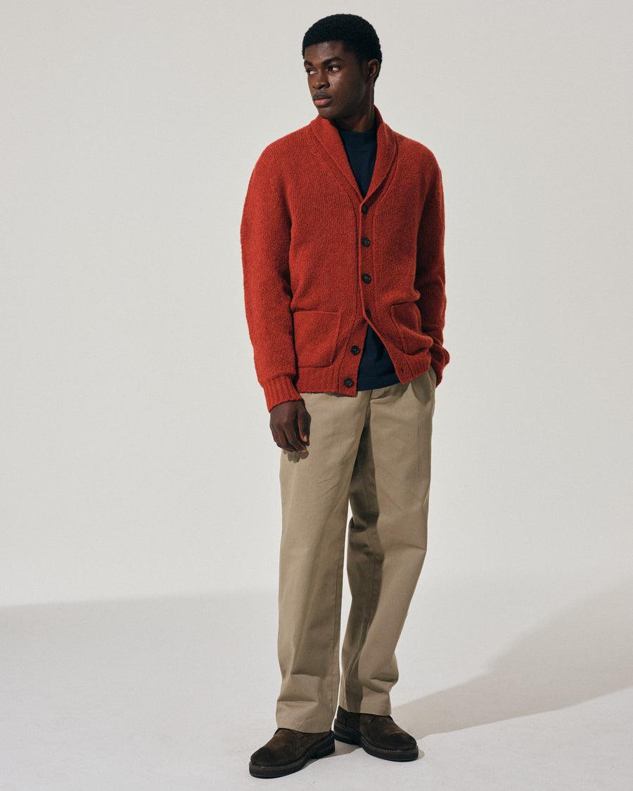 Scaglione CARDIGAN SCIALLE PUFFED CASHMERE CASHMERE RUST Promozione temporanea
