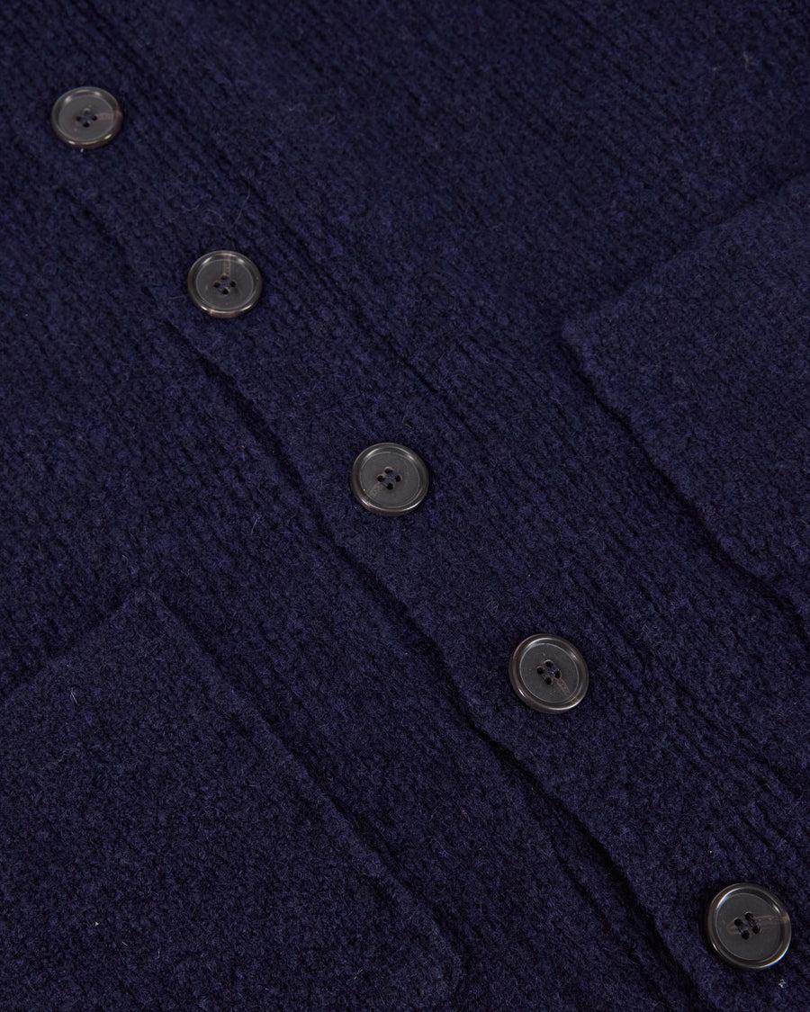 Scaglione CARDIGAN SCIALLE PUFFED CASHMERE CASHMERE NAVY Fino al 50% di sconto