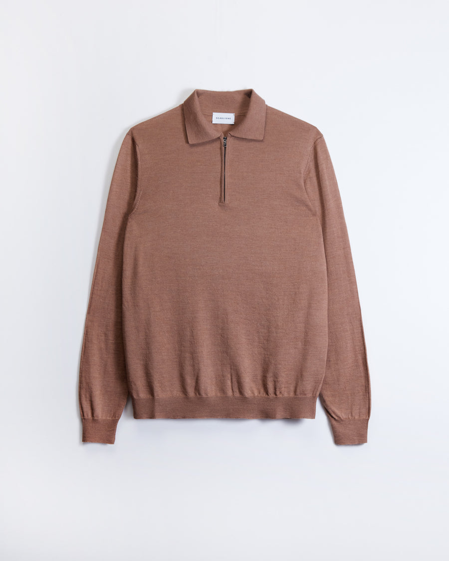 Scaglione POLO ZIP FINELUX CAMEL Only for today