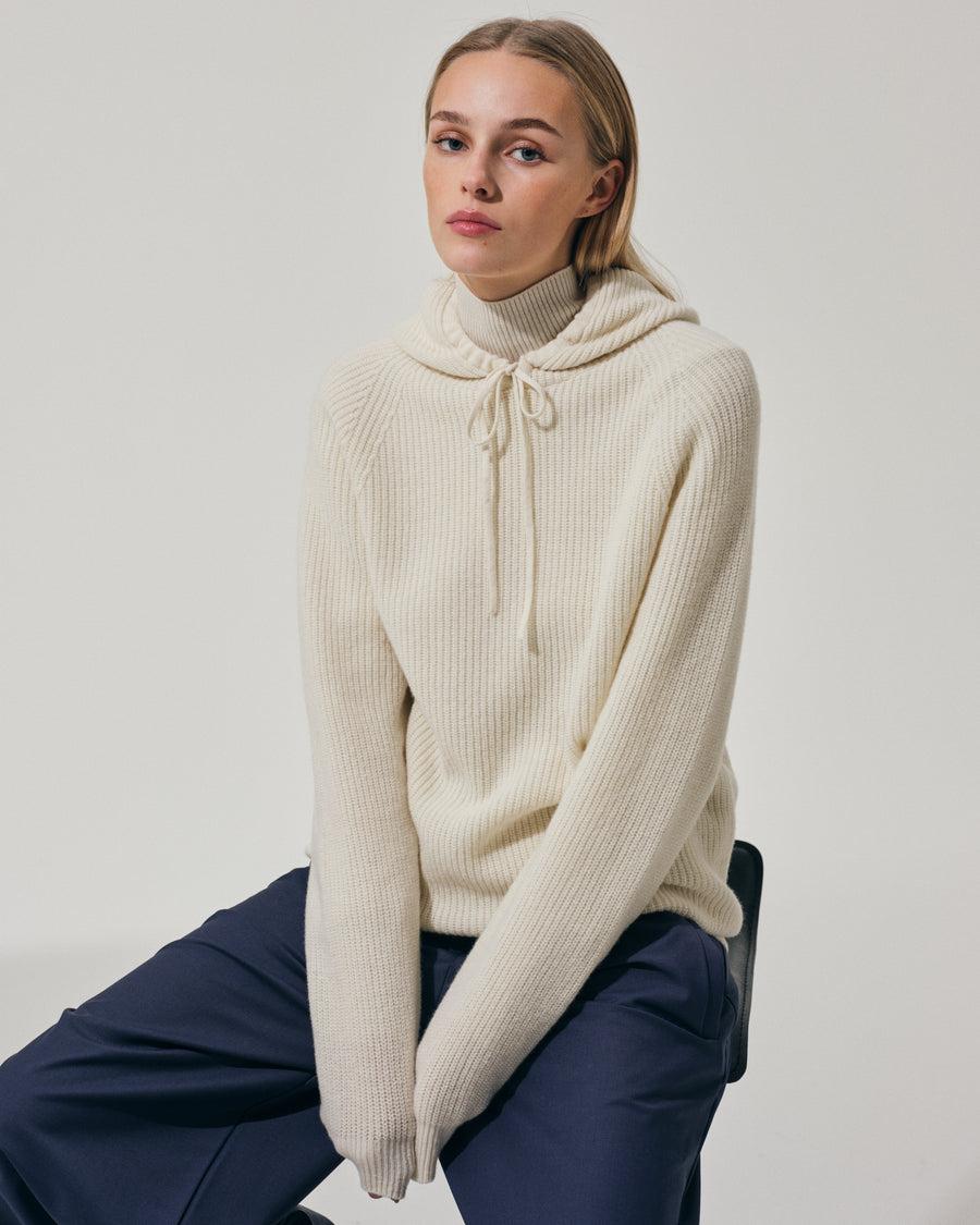 Scaglione HOODIE FISHERMAN MIXCASH MILK Offerta speciale della fabbrica