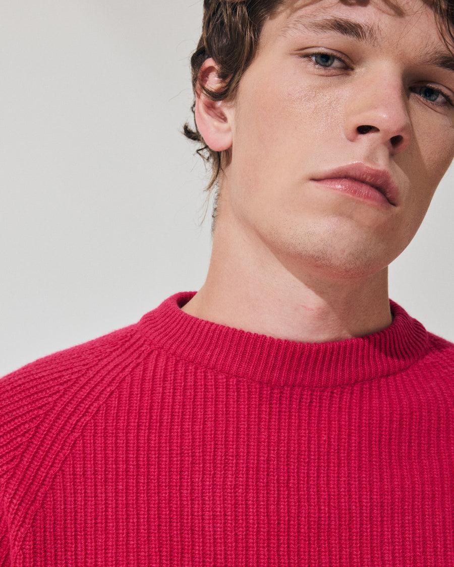 Scaglione ROUND NECK FISHERMAN MIX CASH FUXIA Fino al 55% di sconto