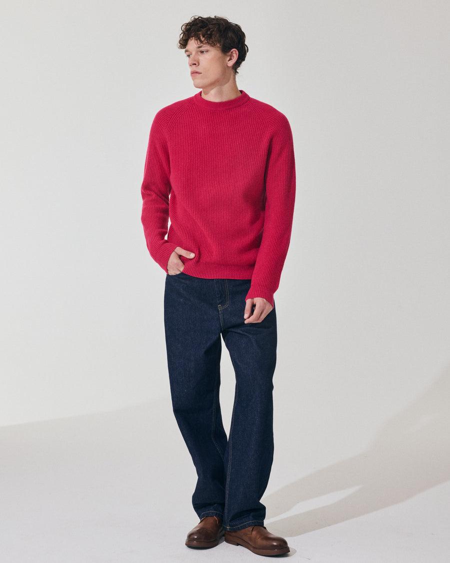 Scaglione ROUND NECK FISHERMAN MIX CASH FUXIA Fino al 55% di sconto