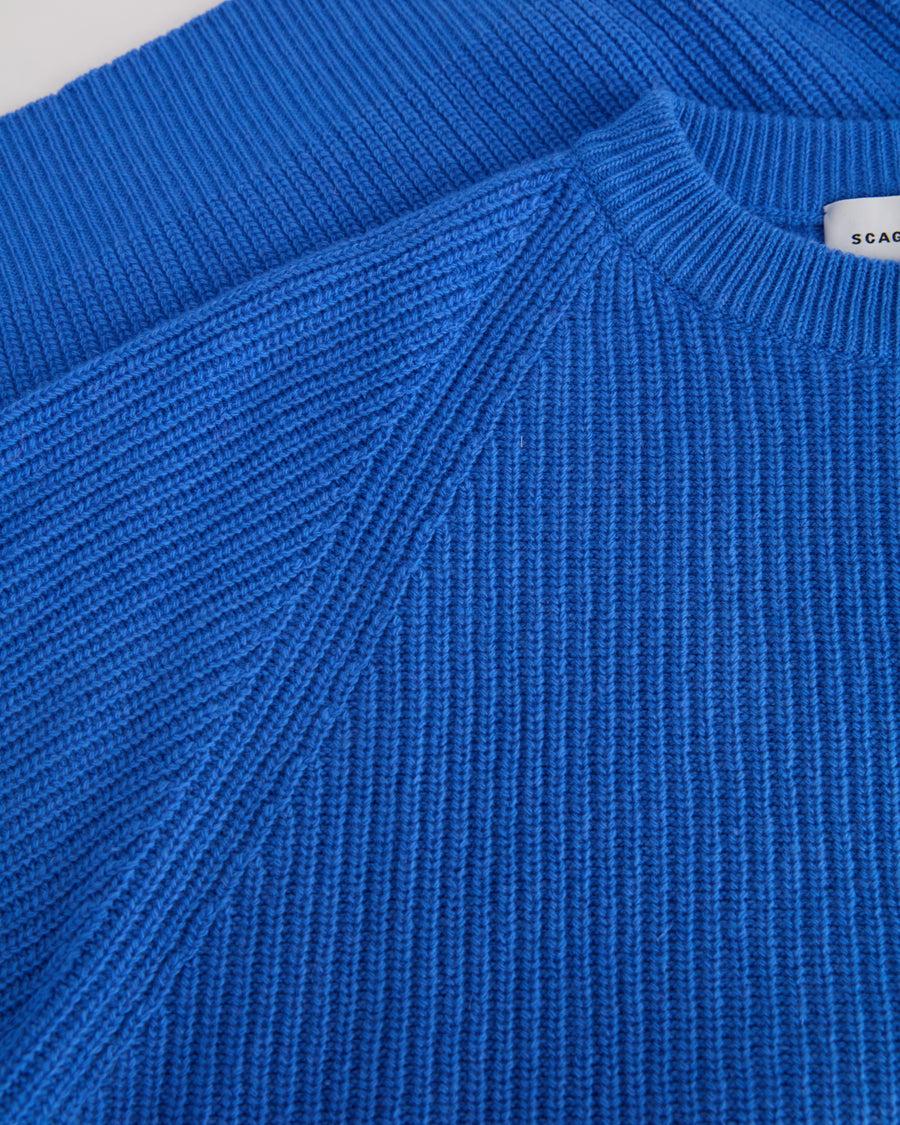 Scaglione ROUND NECK FISHERMAN MIX CASH CERULEO Discount Store per i nuovi prodotti