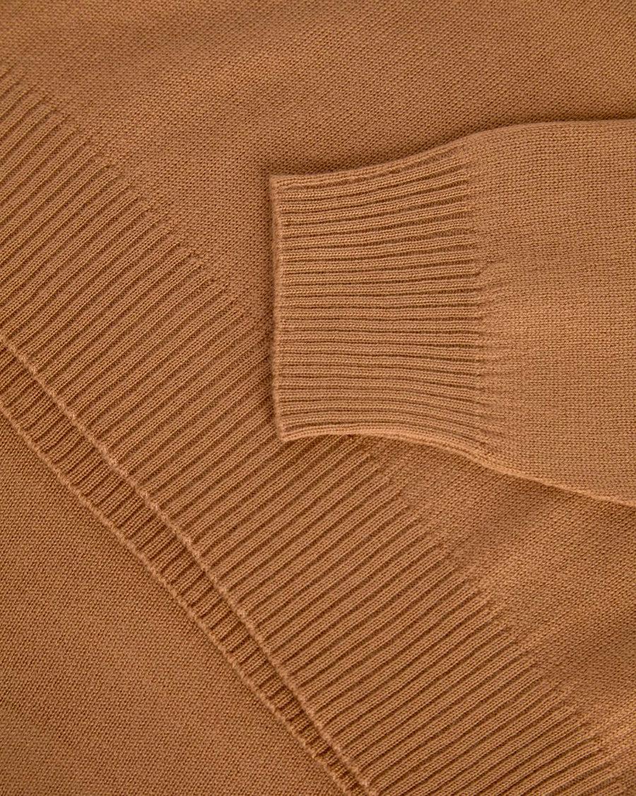 Scaglione ROUND NECK SEAMLESS MERINO CAMEL In vendita