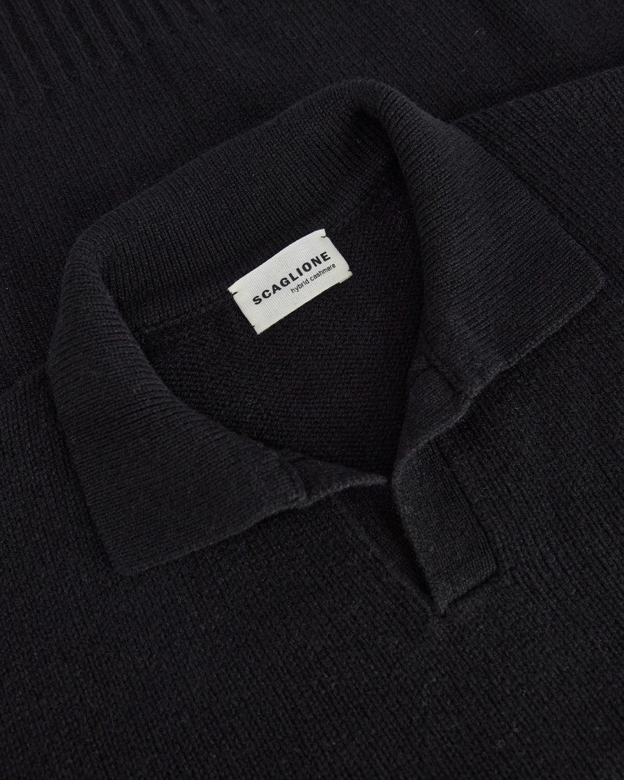 Scaglione OPEN POLO HYBRD CASHMERE BLACK Sconti questo mese