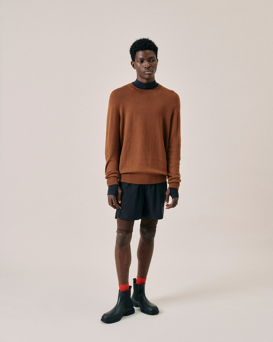 Scaglione ROUND NECK SEAMLESS MERINO RHUM Qualità