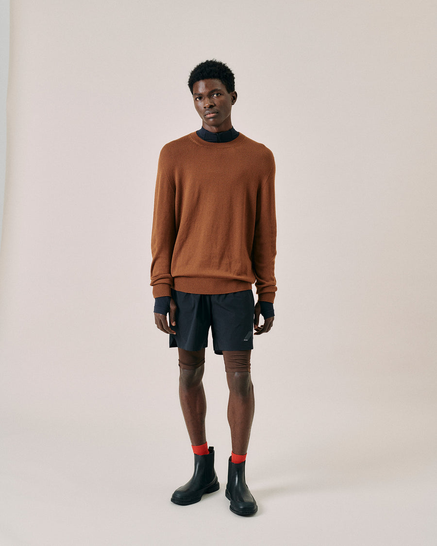 Scaglione ROUND NECK SEAMLESS MERINO RHUM Qualità
