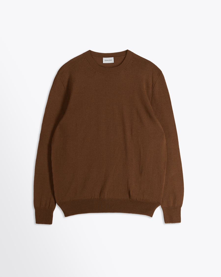 Scaglione ROUND NECK SEAMLESS MERINO RHUM Qualità