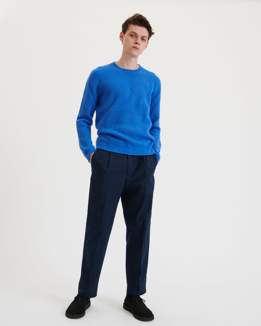 Scaglione ROUND NECK SEAMLESS PUFFED CASHMERE CORNFLOWER Economico